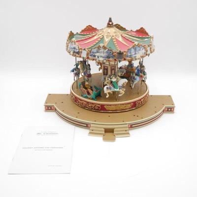 Vintage Village Square Mr. Christmas Musical Carousel