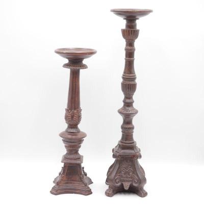 Pair Of Baroque Italian Candle Holders