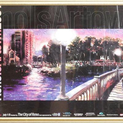 RenoIsArtown 2001 Framed Festival Poster