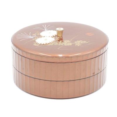 Asian-Style Faux Wood Plastic Leaf Dish with Lid
