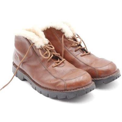 Ugg Australia Men's Leather Boots with Synthetic Wool Lining - Men's Size 11