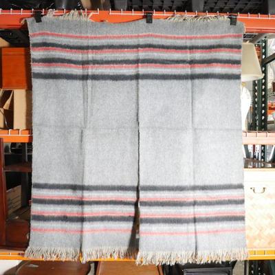 Striped Wool Blanket Poncho
