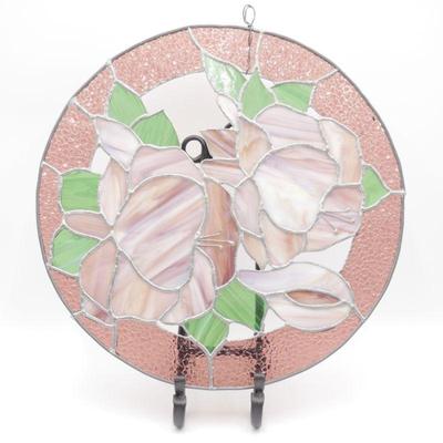 Stained Glass Decorative Peony Flowers