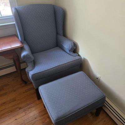 Chair and matching footstool