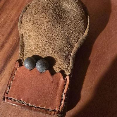 Vintage leather ammo pouch