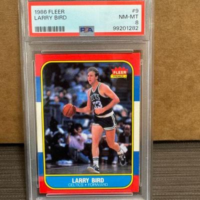 1986 Fleer Larry Bird PSA 8