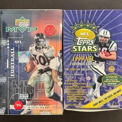 1999 Topps Football Box Lot of 2