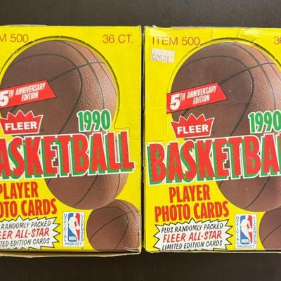 1990 NBA Fleer Baseketball Lot of 2