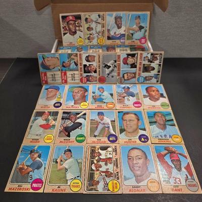 1968 Topps Baseball Near Complete Set (508/598) Mickey Mantle, Clemente & Aaron