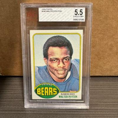 1976 Topps Walter Payton Rookie Beckett BVG 5.5 Graded