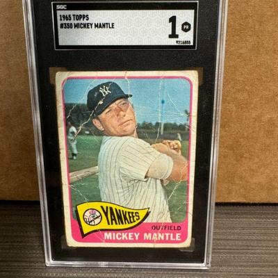 1965 Topps Mickey Mantle SGC 1