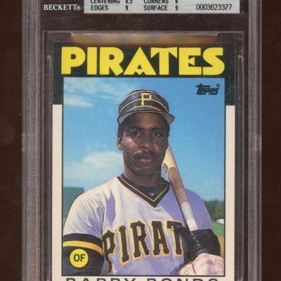 1986 Topps Traded #11T Barry Bonds Rookie BGS 9 MINT!
