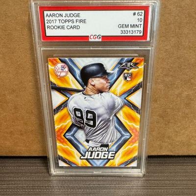2017 Topps Fire Aaron Judge Rookie Graded GEM MINT 10
