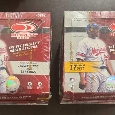 2003 Donruss Baseball Box Lot of 2