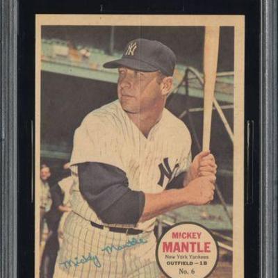 1967 Topps Pin Up Mantle PSA 2
