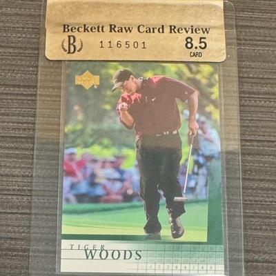 Sale Photo Thumbnail #81: 2001 Upper Deck Golf #1 Tiger Woods Rookie Lot