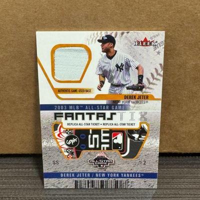 2003 Fleer "Fantastix" Derek Jeter All Star Game Used Base Card!