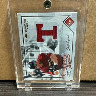 2003 Donruss Timber & Threads Jeff Bagwell Game Worn Jersey Card /500