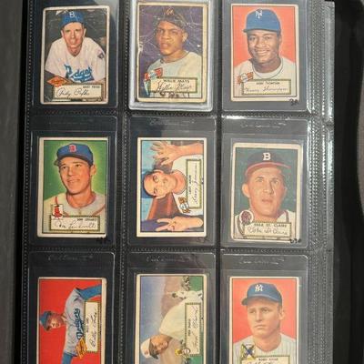 1952 Topps Baseball Near Complete Set Low Number (267/310) Willie Mays RC PSA