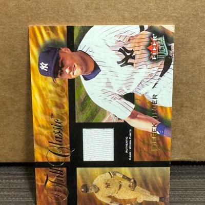 2002 Fleer Ultra Fall Classics Derek Jeter Game Worn Pants Card!
