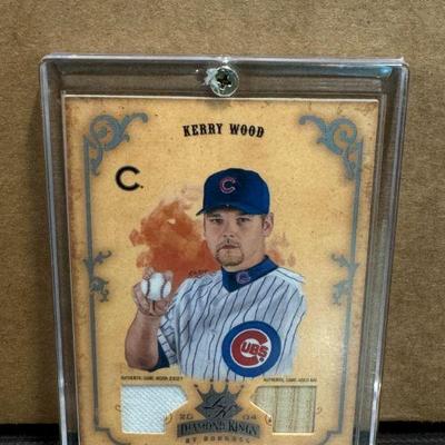 2004 Donruss Kerry Wood Diamond Kings Crowning Moment Bat & Jersey