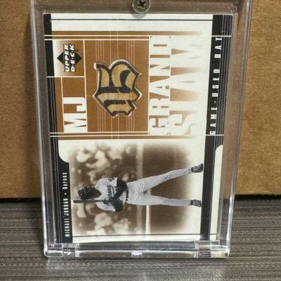 2001 Upper Deck Michael Jordan Barons Game Used MJ 45 Bat Card GS