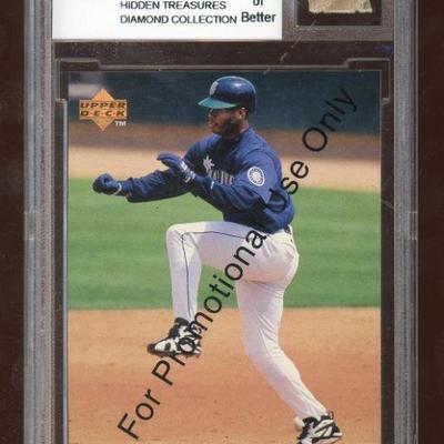 1996 Upper Deck Promo #100 Ken Griffey JR. Game Used Bat Graded BCCG 10