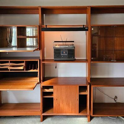 Versatile Danish Modern Teak Wall Unit.