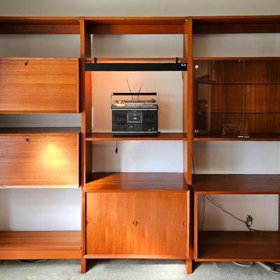 Versatile Danish Modern Teak Wall Unit.