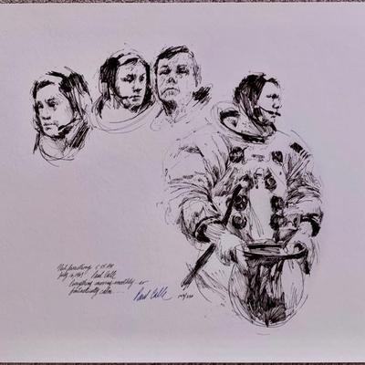 “Neil Armstrong” Print Artist Signed: Calle – Limited Edition