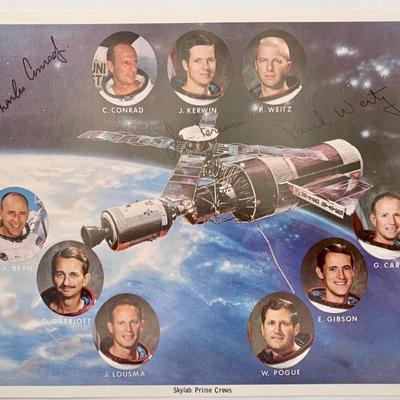 Skylab Crews Photo: Astronaut Signed: Conrad/Krewlin/Weitz