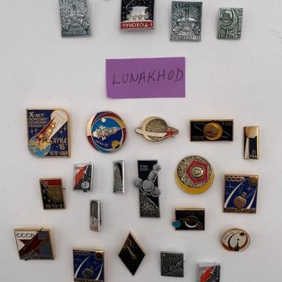 Large Soviet/CCCP Group of Pins – Luna & Lunakhod