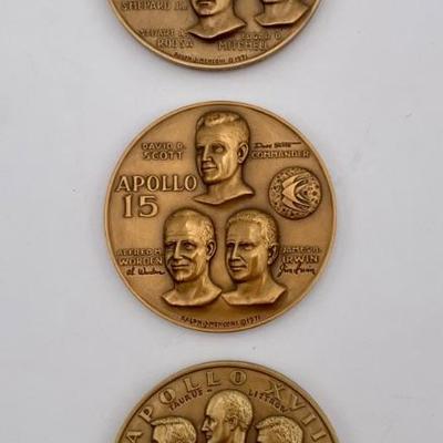 Apollo Commemorative Medal Trio