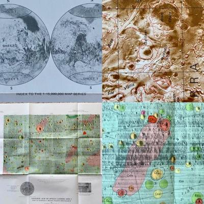 Moon & Mars Maps – Maestlin G/3 Regions of Mars – 1969/1991