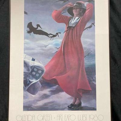 Ct196 framed glenda green poster
