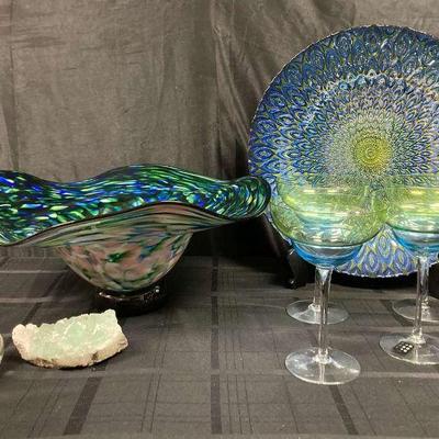 Ct163 blue glassware collection