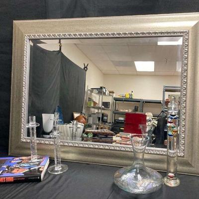 Ct159 silver mirror and glassware