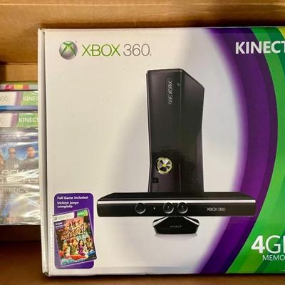 Brand new XBox with Kinect and games