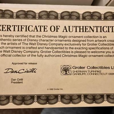The Walt Disney Company Christmas Magic ornaments 