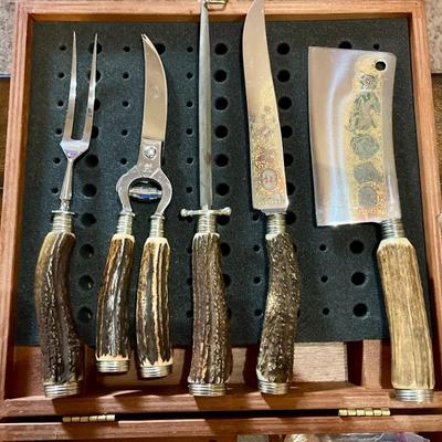 1940-50’s carving set made in Saligen, Germany