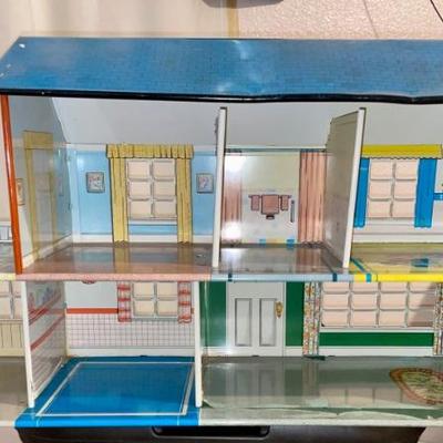 Vintage metal dollhouse 