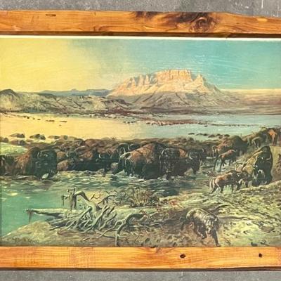 CM Russell Rustic Wood Framed Print (as Is)