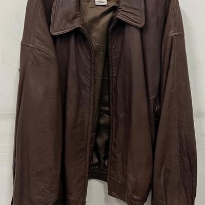 Vintage J. Pitner Weekends Men's XL Leather Zip Up Jacket