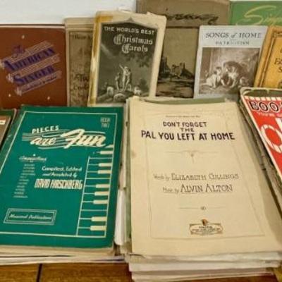 Large Collection Of Vintage And Antique Music Books And Sheet Music (As Is)