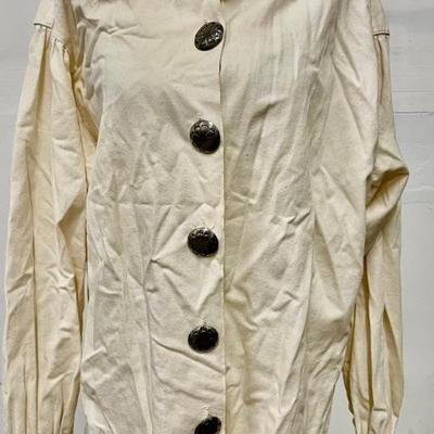 Vintage Double D Ranch Wear Cotton Shirt With Silver Tone Buttons Size Medium