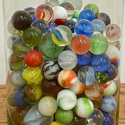 Collection Of Vintage And Antique Marbles - Agate, Blood Agate, Jadeite, Clear, Cats Eyes, And More