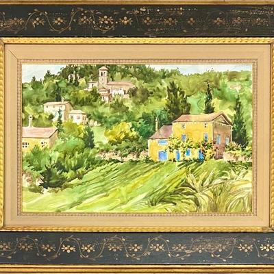 Original Cathy J. Goodale Signed Watercolor In Custom Frame