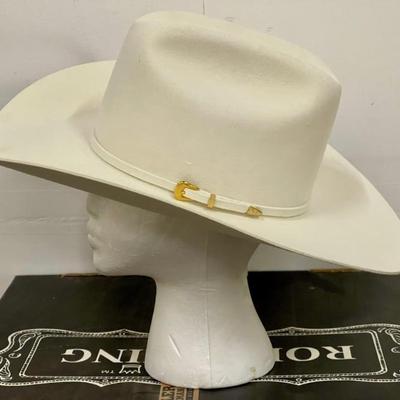 Rodeo King White 10x Beaver Quality Cowboy Hat New With Tags Size 7 1/8 In Original Box