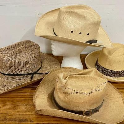 Eddy Bros Woven Hat, Resistol Small Medium, And Resistol Dunes With Band
