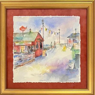Original Lyn Conlan Watercolor In Custom Frame
